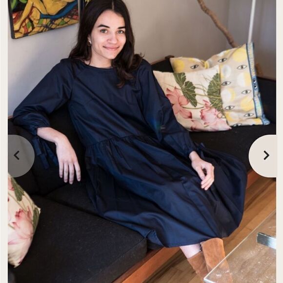 Eliza Faulkner Tallulah Dress Navy S - Picture 1 of 7